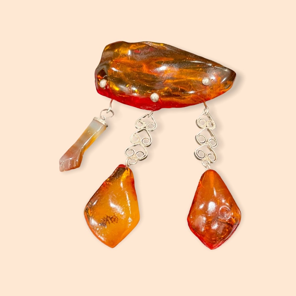 SPECTACULAR PIECE OF VINTAGE AMBER - Picture 7 of 16